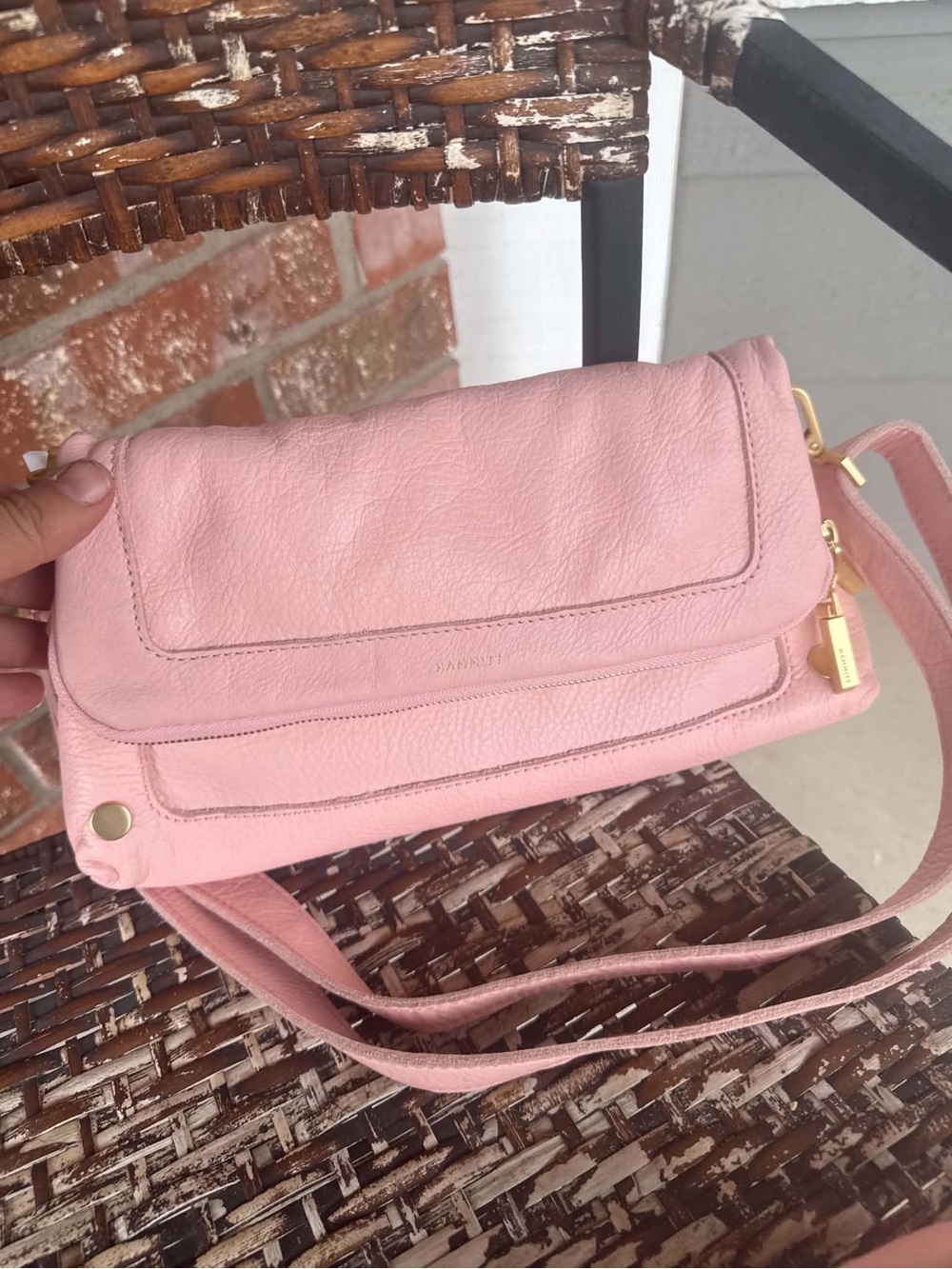 Hammit Beverly Medium Shoulder Bag - Flamingo Pink/Brushed Gold